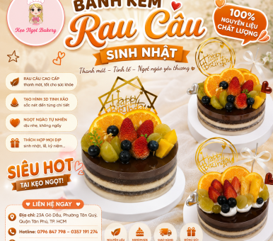 Top các mẫu bánh kem rau câu hot nhất tại Kẹo Ngọt