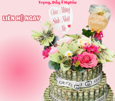 Mẫu Hoa Tiền Tờ 100K Khổng Lồ – Quà Tặng Sang Trọng, Đầy Ý Nghĩa