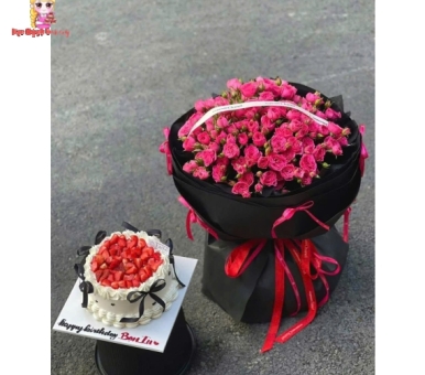 Combo bánh kem và hoa tươi tại Kẹo Ngọt Bakery – Xu hướng quà tặng được yêu thích hiện nay