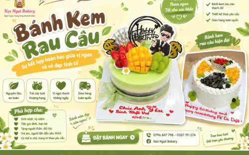 Bánh Kem Rau Câu Trái Cây – Xu Hướng Bánh Sinh Nhật Đẹp, Tươi Mát Và Độc Đáo
