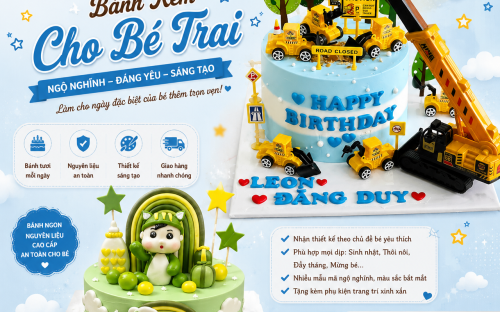Bánh Kem Cho Bé Trai – Những Mẫu Bánh Sinh Nhật Được Yêu Thích Nhất Năm 2026