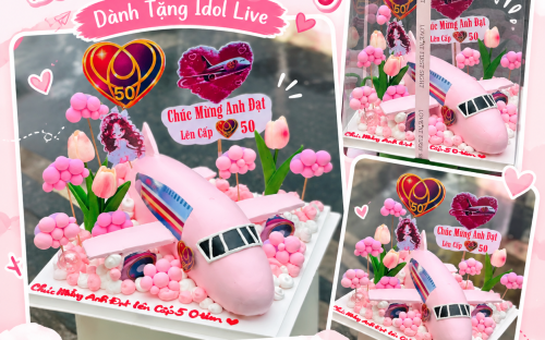 Bánh kem máy bay cho idol live – Món quà đặc biệt dành tặng thần tượng