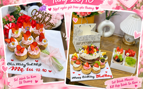 Set Mousse Và Bánh Su Kem Tặng 20/10 – Món Quà Ngọt Ngào Dành Tặng Người Thương