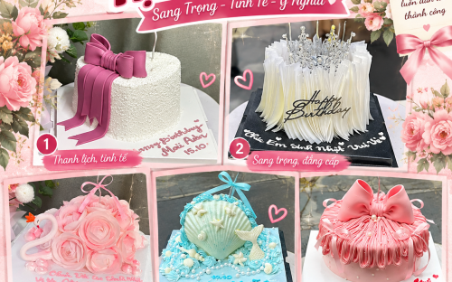 15 Mẫu Bánh Sinh Nhật Tặng Sếp Nữ Sang Trọng Và Tinh Tế