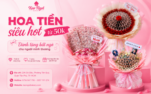 Các mẫu hoa tiền 50k siêu hot tại Kẹo Ngọt 