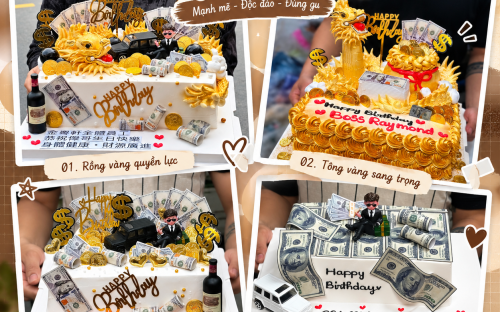 Bánh Kem Dành Cho Nam Hình Vuông Đẹp, Sang Trọng, Thiết Kế Theo Yêu Cầu