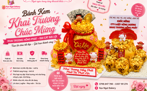 Bánh Kem Khai Trương, Bánh Kem Mừng Thọ – Món Quà Chúc Mừng Đầy Ý Nghĩa