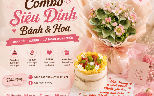 Combo Siêu Đỉnh Giữa Bánh Và Hoa – Món Quà Sinh Nhật Sang Trọng Và Ý Nghĩa Năm 2026