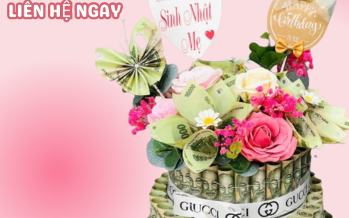 Mẫu Hoa Tiền Tờ 100K Khổng Lồ – Quà Tặng Sang Trọng, Đầy Ý Nghĩa