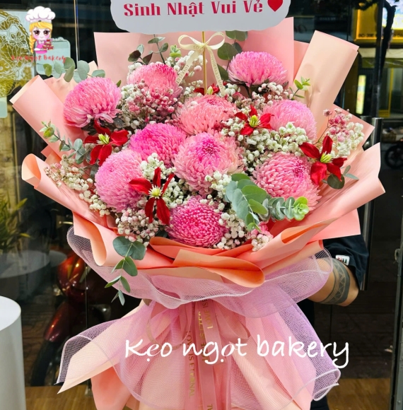 Hoa sáp tone hồng tặng sinh nhật 