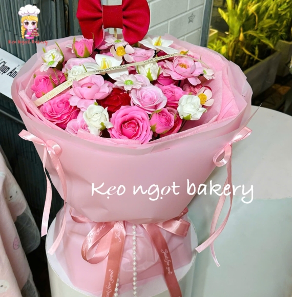 Hoa sáp tone hồng siêu hot tại Kẹo Ngọt 