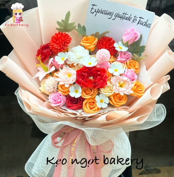 Bó hoa sáp nhiều màu tặng tri ân thầy cô 
