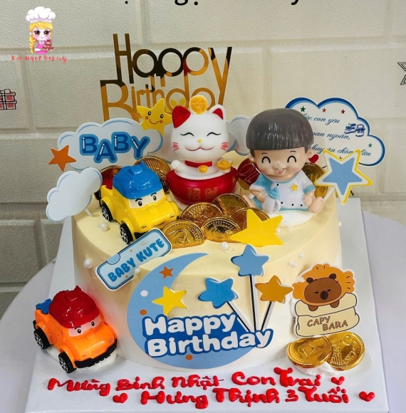 Bánh kem sinh nhật tặng bé trai 