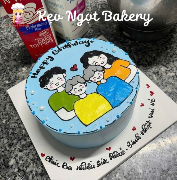 Bánh kem sinh nhật tặng ba siêu dễ thương 