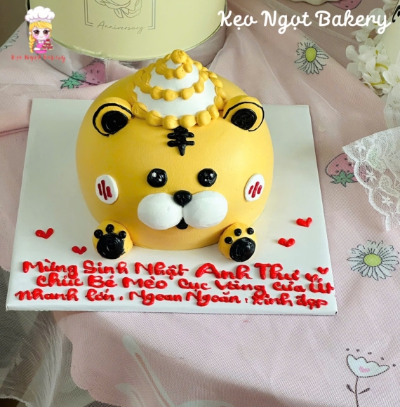 Bánh kem tạo hình động vật tặng các bé gái 