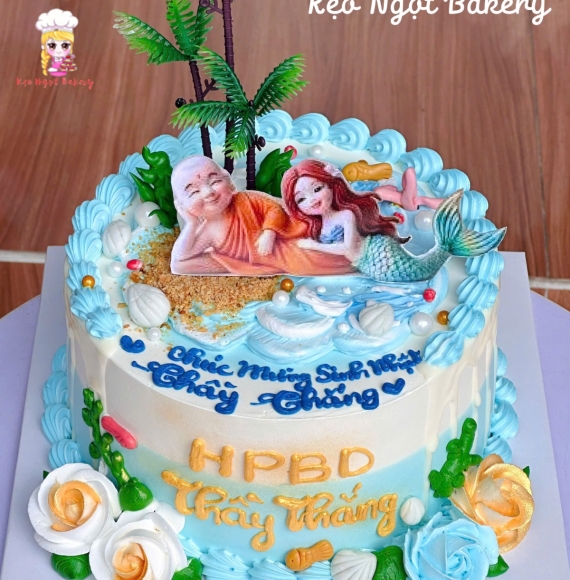 Bánh kem trang trí theo yêu cầu tặng thầy 
