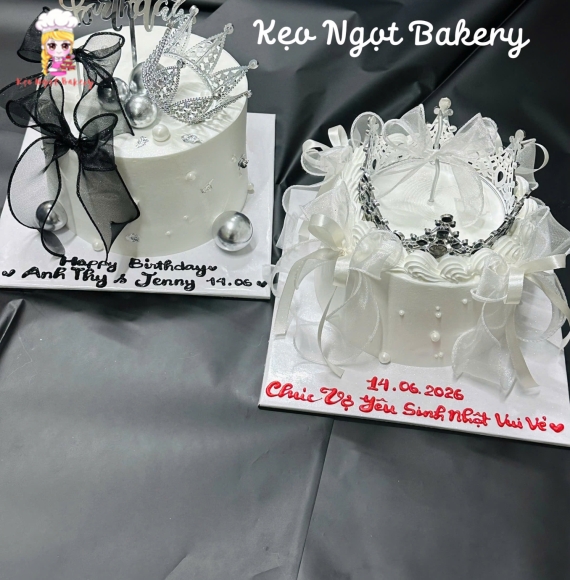 Top mẫu bánh kem vương miệng kim tuyến siêu hot 