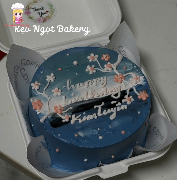 bánh bento tone xanh dương tặng sinh nhật 