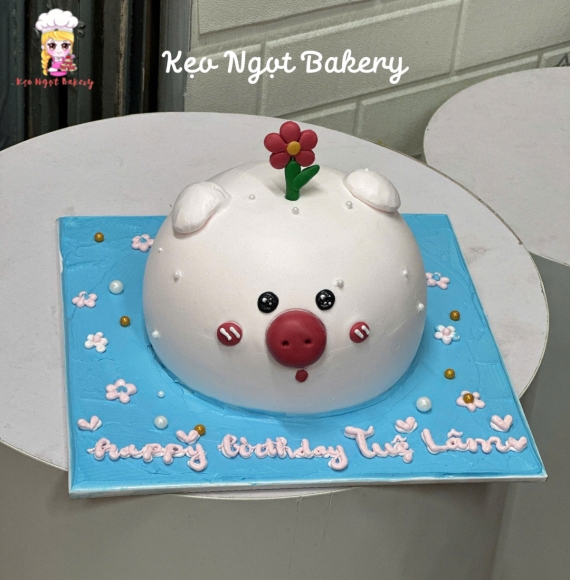 Bánh kem tạo hình động vật dễ thương tặng bé gái 