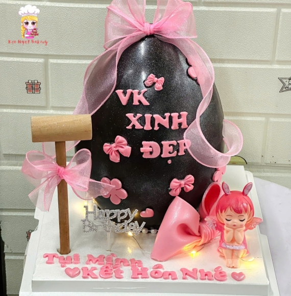 Mẫu bánh đập trứng siêu hot tặng vợ 