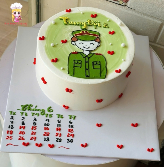 Bánh Kem trang trí tặng các chú bộ đội 