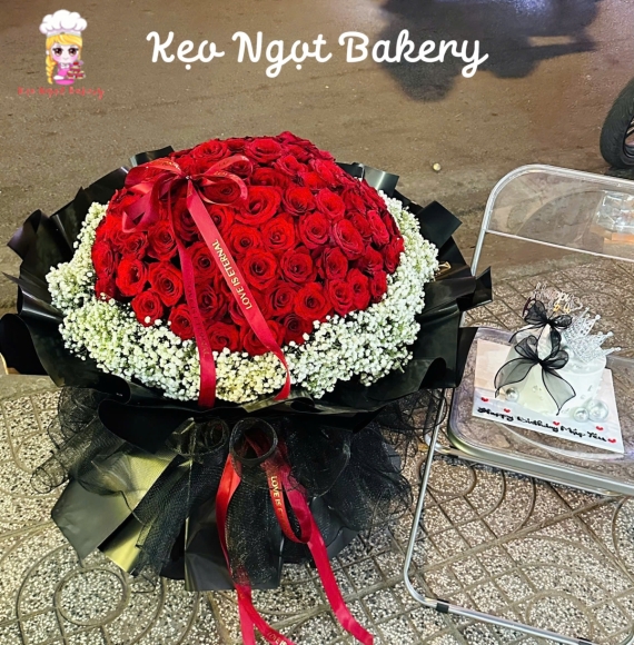 Combo hoa Bánh kem vương miệng và hoa khổng lồ 