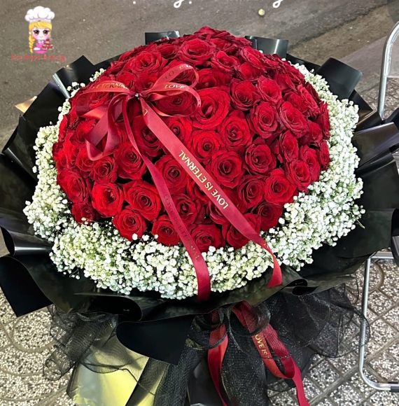 Bó hoa hồng khổng lồ siêu hot tặng các tình yêu 