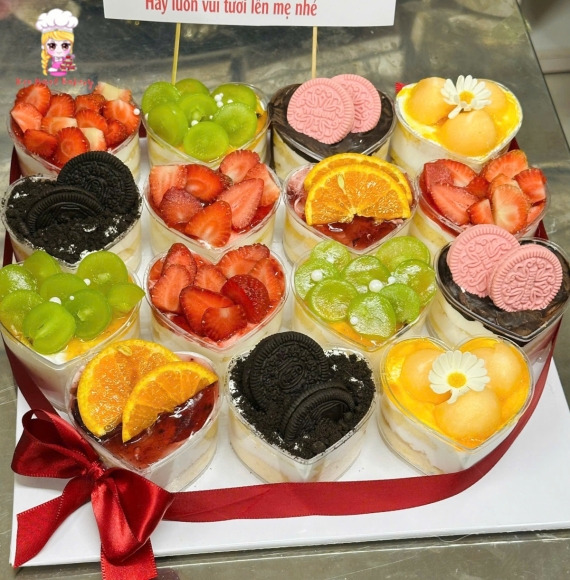 Set cup 15 ly bánh trái cây tặng sinh nhật 