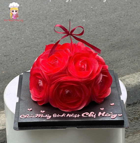 Bánh kem trang trí giống bông hoa  siêu hot 