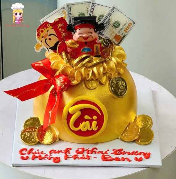Bánh kem chữ tài hot hiện nay 
