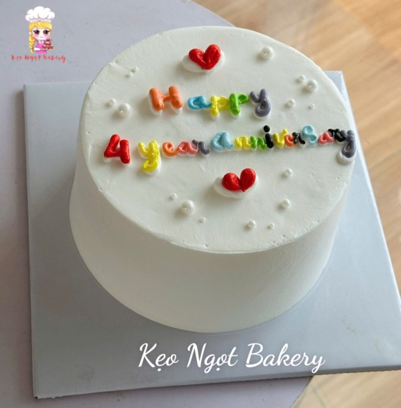 Bánh kem dành cho nữ mừng kỷ niệm yêu nhau dễ thương 