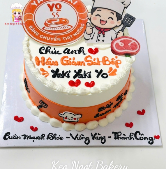 Bánh kem tặng sếp làm nghề làm bánh 