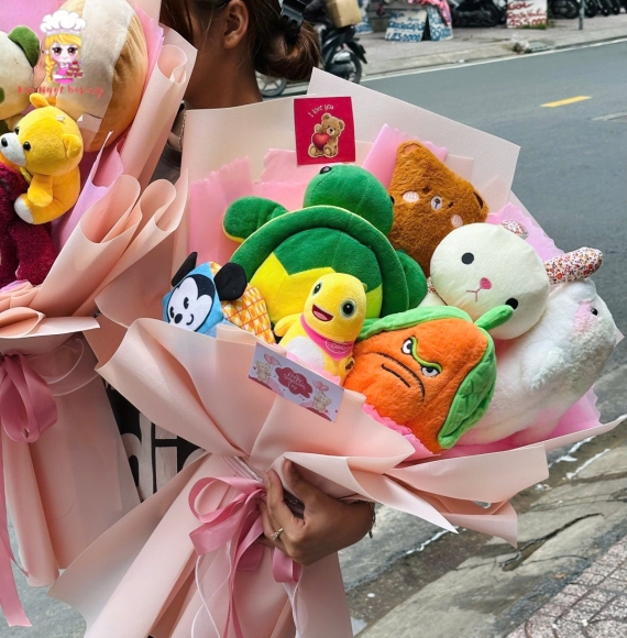 Bó hoa gấu tặng vợ yêu 20/10