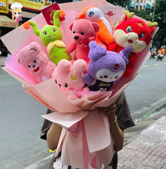 Bó hoa gấu tặng em yêu 20/10