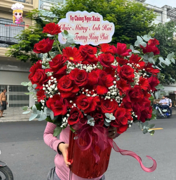 Giỏ hoa chúc mừng khai trương đẹp 