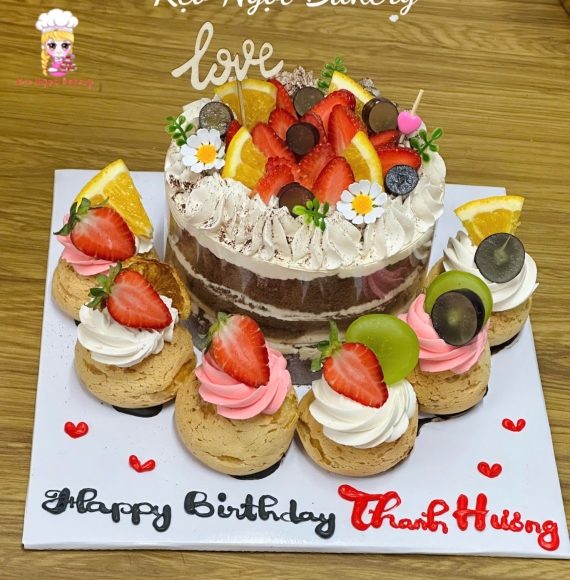 Bánh tiramisu kèm bánh su dai siêu hot