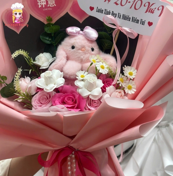 Bó hoa sáp chúc vợ 20/10 hot 