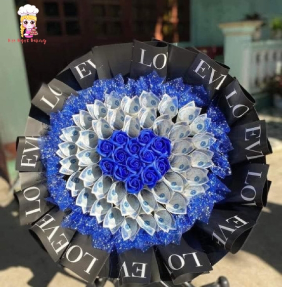 Bó hoa tiền giấy 1k&5k vnd