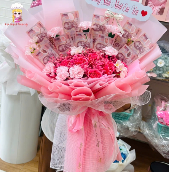 Mẫu hoa tiền đẹp tặng 20/10