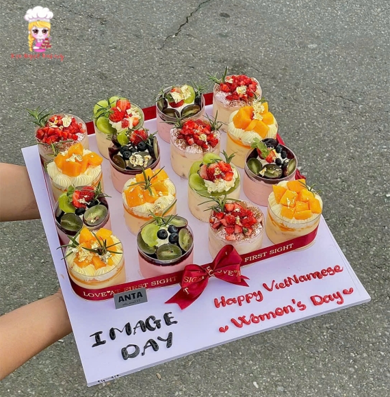 Sét bánh ly panna cotta tặng 20/10