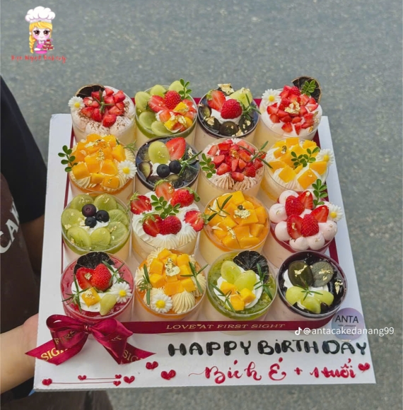 Sét bánh ly panna cotta tặng 20/10 