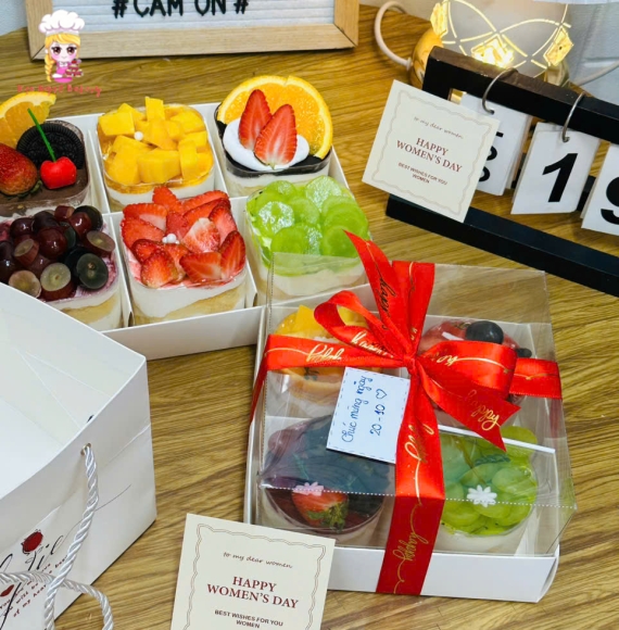 Mẫu bánh sét ly panacota siêu chuộng 4 ly