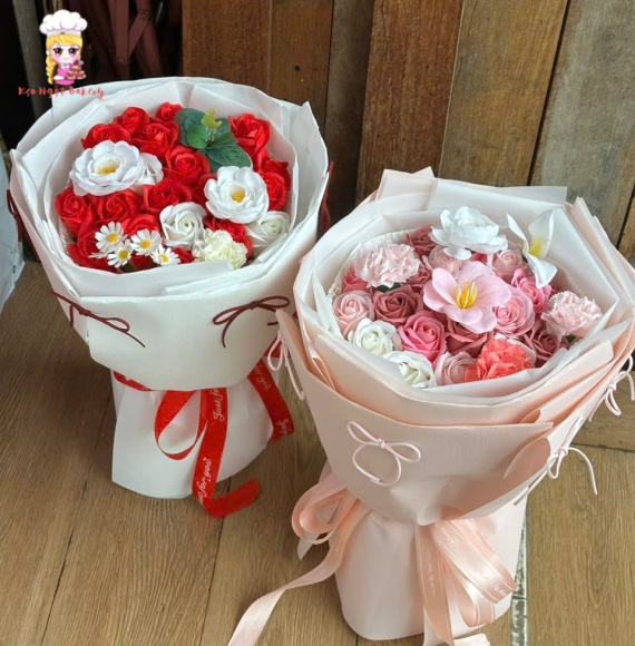 Combo hoa sáp siêu hot bó tròn