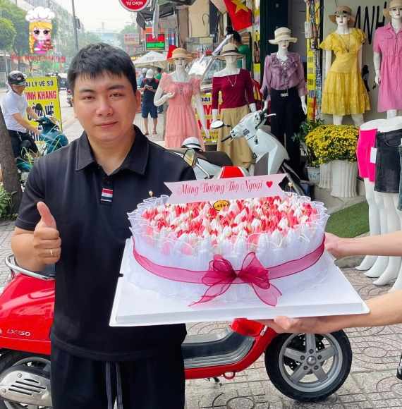 Bông hoa sáp tone hồng trắng cuộn nơ