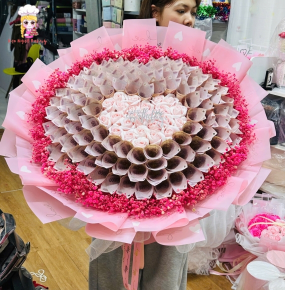 đóa hoa tiền 50k tặng vợ 