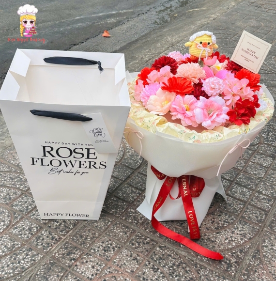 Các mẫu hoa kèm hộp quà