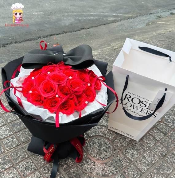 Hoa sáp tone đỏ tặng người yêu