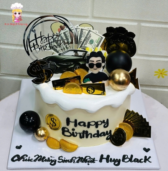 Bánh kem trang trí theo yêu cầu dành tặng phái nam