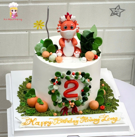 Bánh kem sinh nhật trang trí thú cưng tặng bé gái