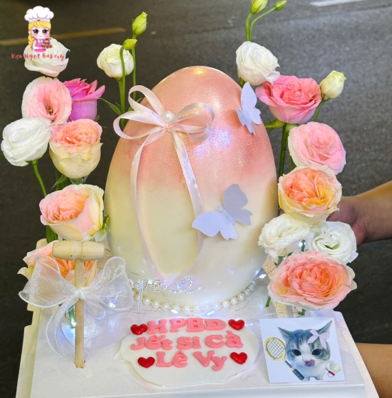 Bánh đập trứng socola dành tặng chị em thich sang chảnh 